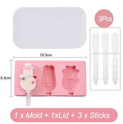 3 Shapes Silicone Ice Cream Mould
