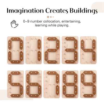 Creative Wooden Number Puzzle
